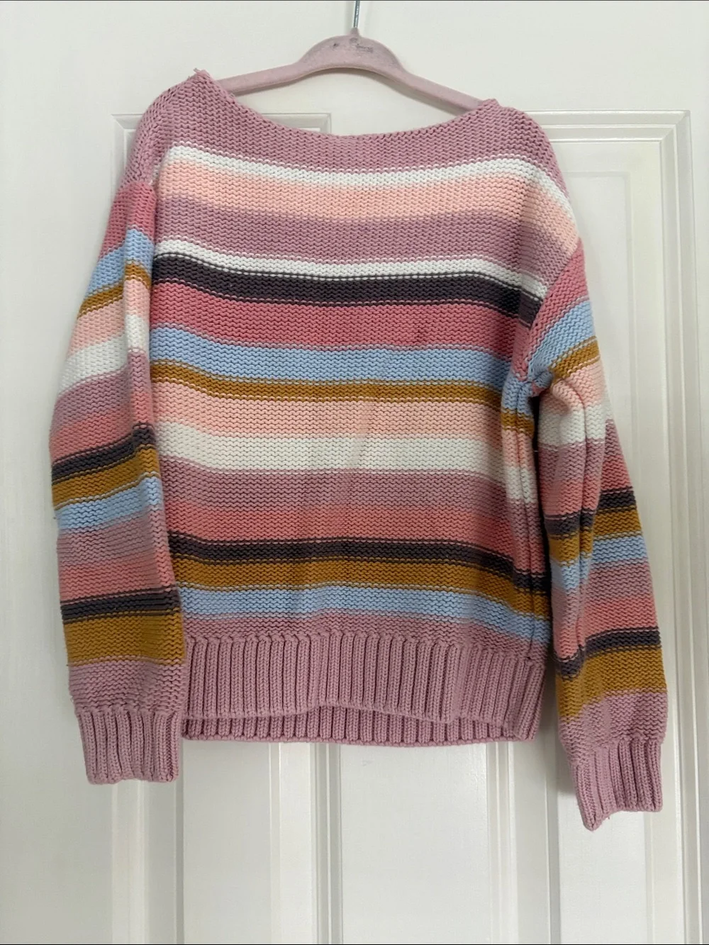 OshKosh B'gosh Pink Striped Crewneck Sweater